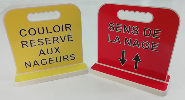 Panneaux de réservation de couloirs de piscine