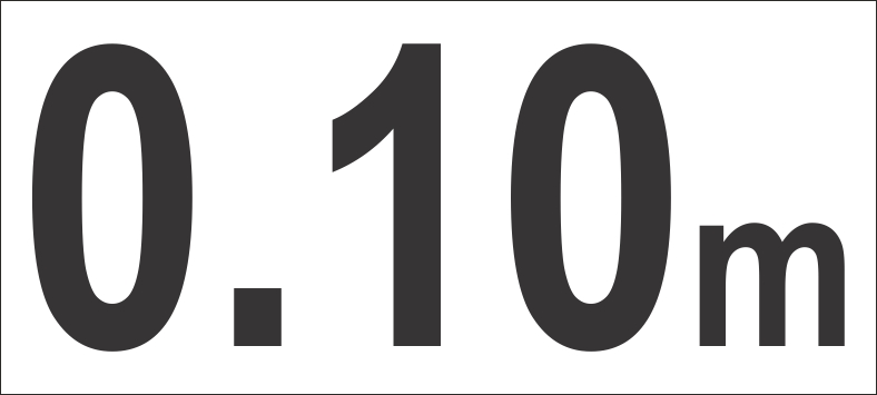 Plaque gravée Noir/Blanc - Profondeur de piscine