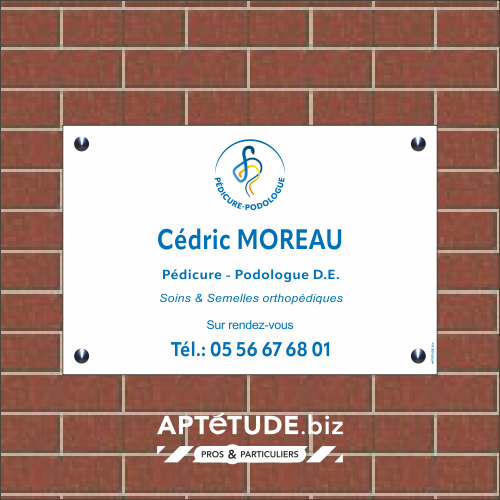 Plaque professionnelle Pédicure - Podologue (ONPP)