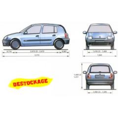 Renault Clio 2 - Balisage rétroréfléchissant pré-découpé - T2S®