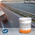 Peinture blanche rétroréfléchissante solvantée "NEVA" certifiée urbaine et routière (7 kg)